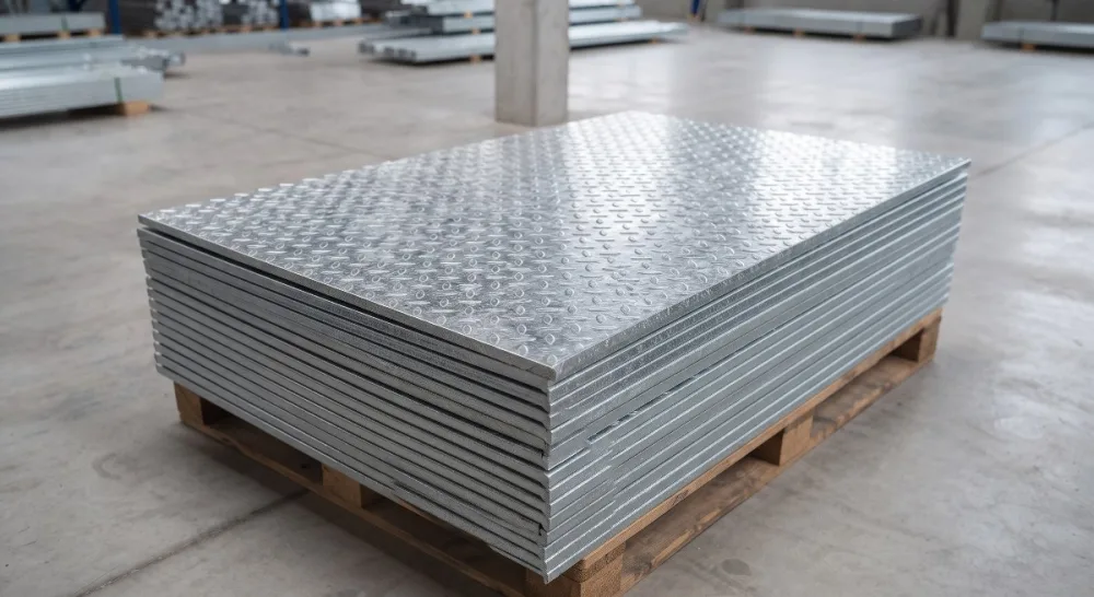 Plancha estriada galvanizada
